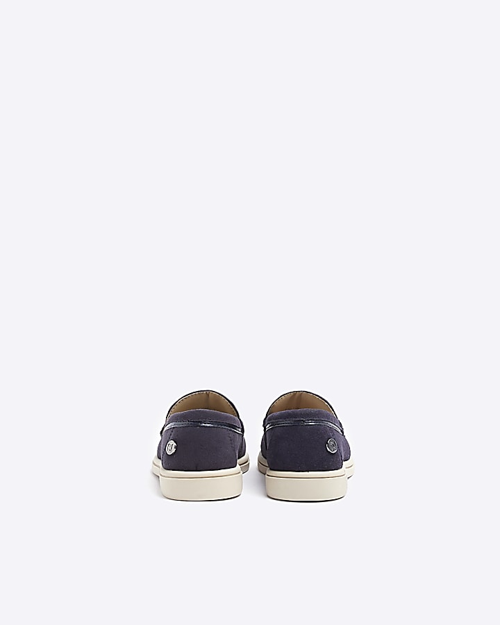 Mini Boys Navy Tassel Loafers