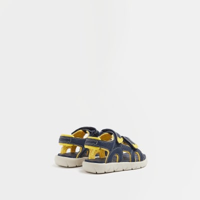Mini boys Navy Timberland Sandals