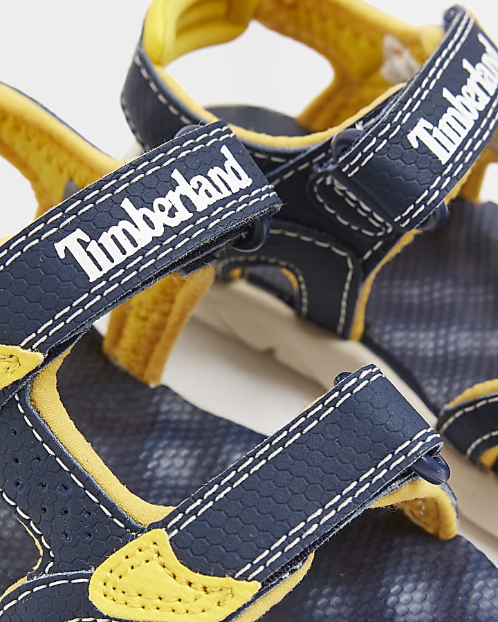 Mini boys Navy Timberland Sandals