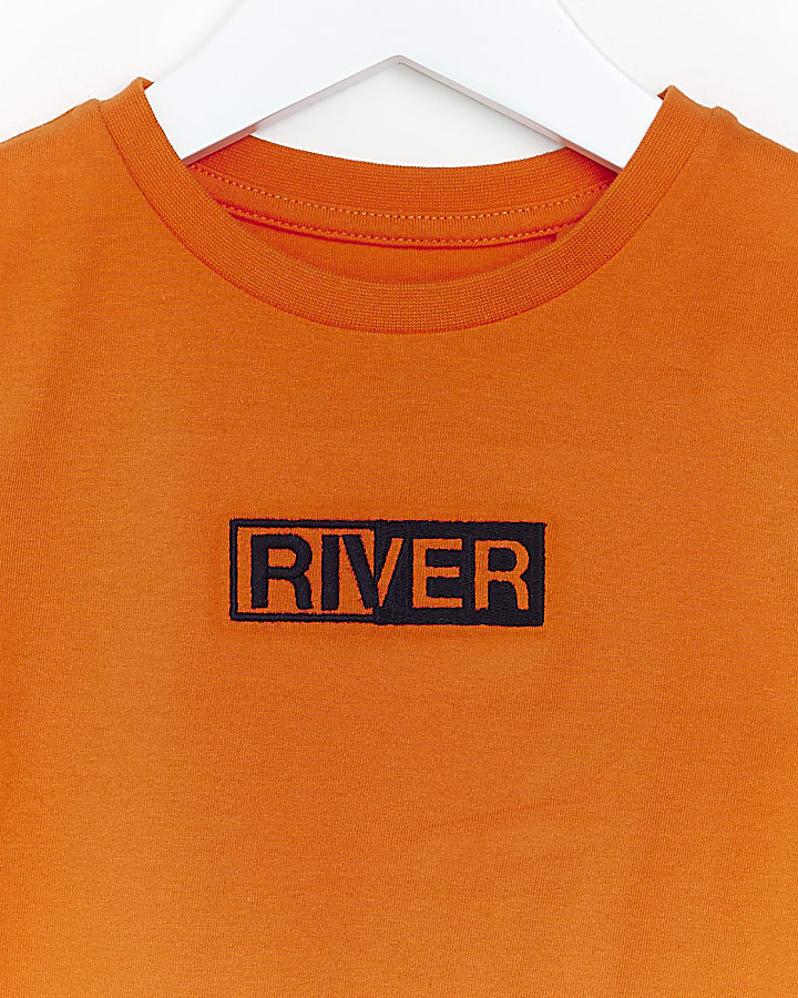 Mini boys orange River t-shirt