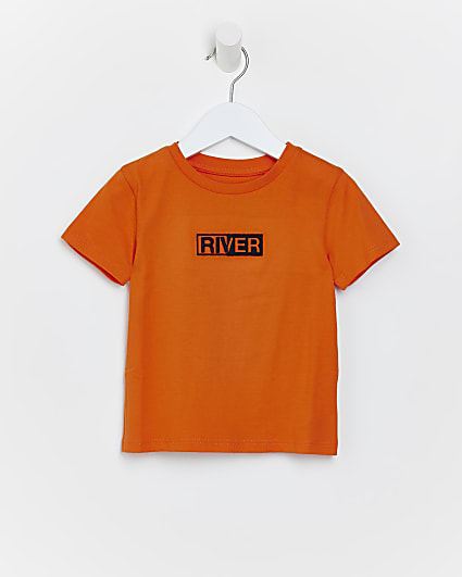 Mini boys orange River t-shirt