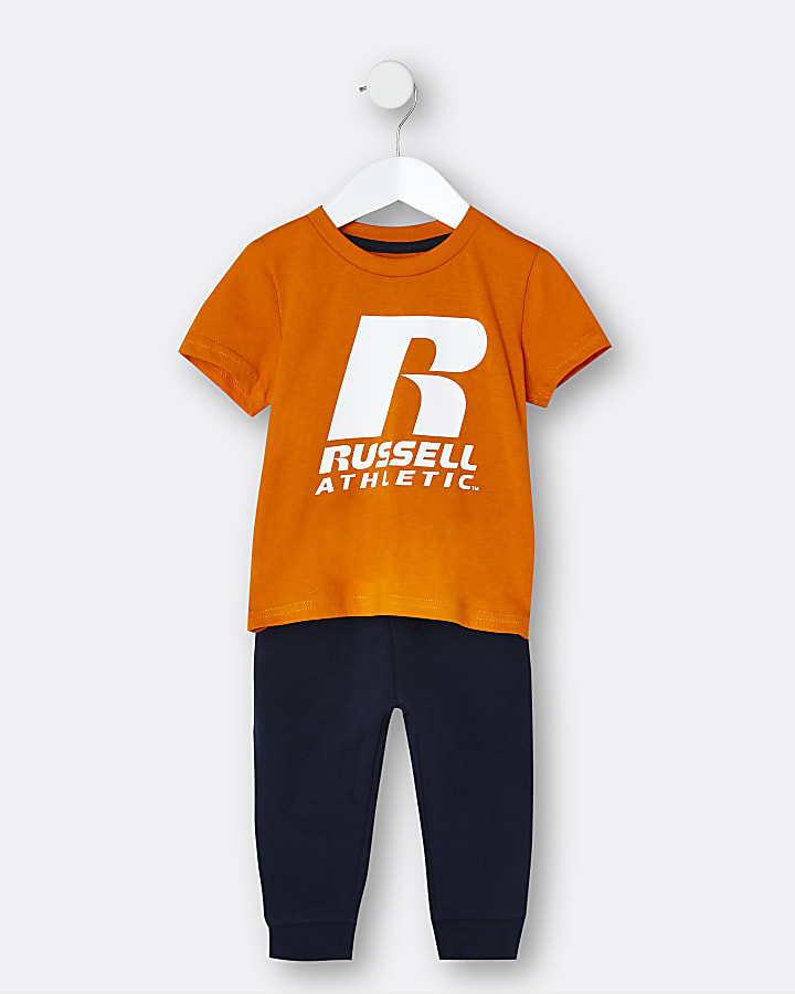 Mini boys orange Russel Athletic outfit