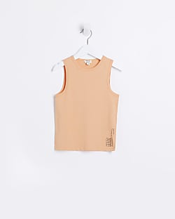 Mini Boys Orange Vest Top