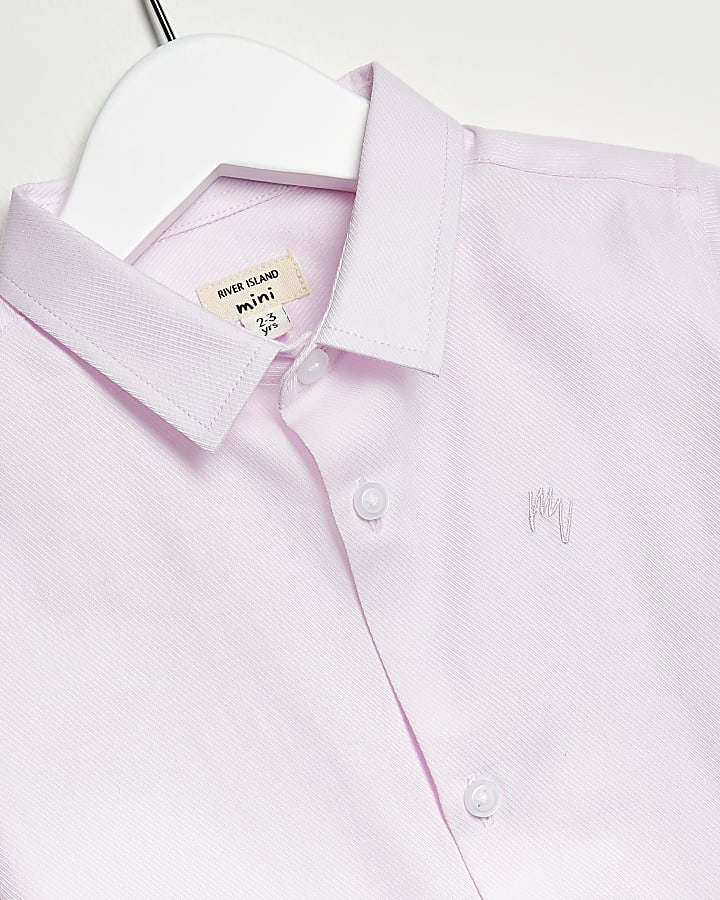 Mini boys Pink Maison Riviera Twill Shirt