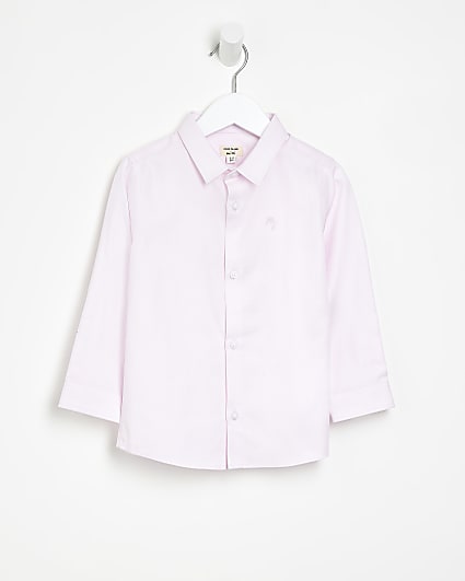 Mini boys Pink Maison Riviera Twill Shirt
