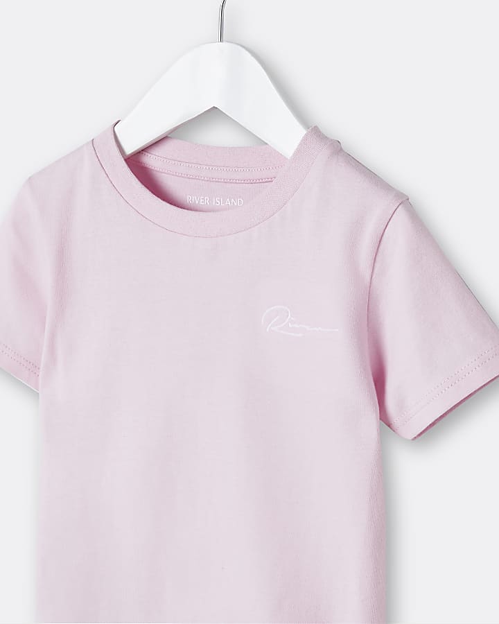 Mini boys pink River t-shirt