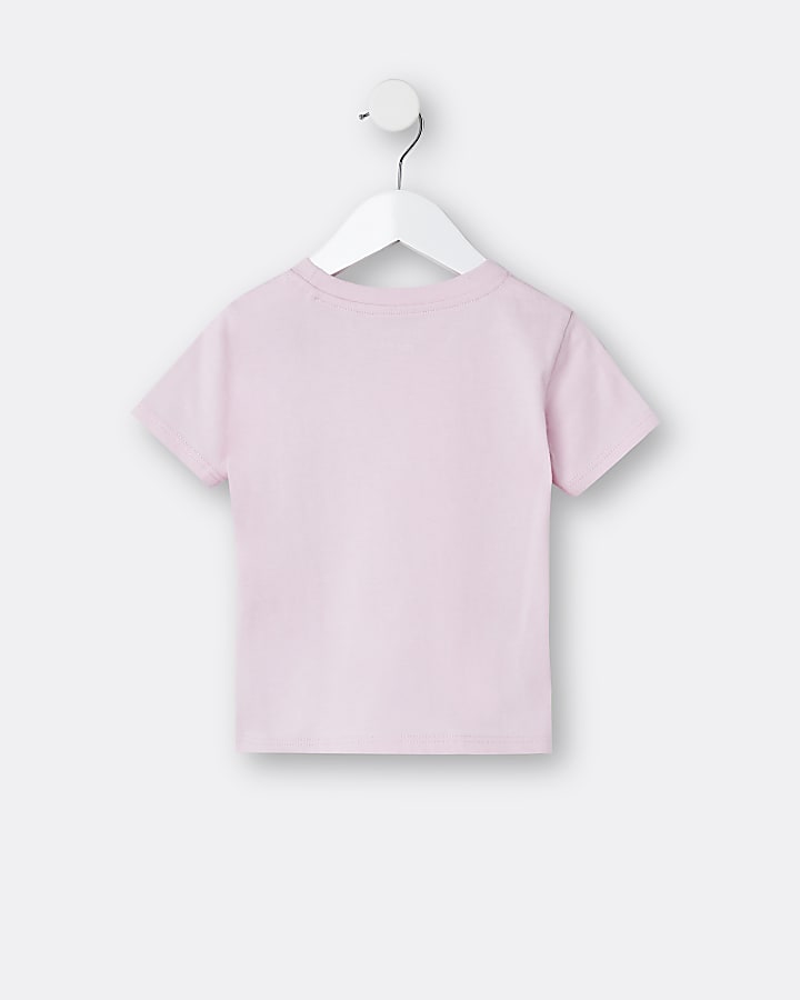 Mini boys pink River t-shirt