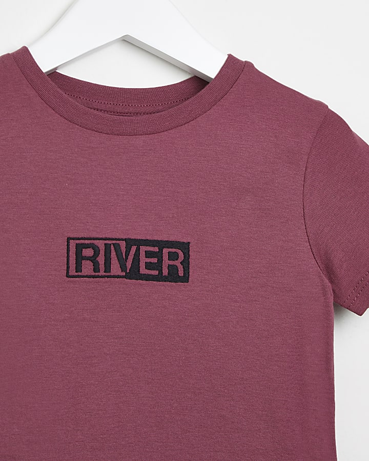 Mini boys purple River t-shirt