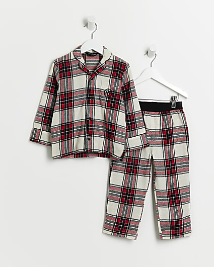 Mini boys Red Check Pyjamas