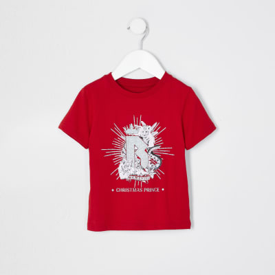 boys red christmas shirt