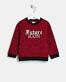 Mini boys Red leopard print Sweatshirt