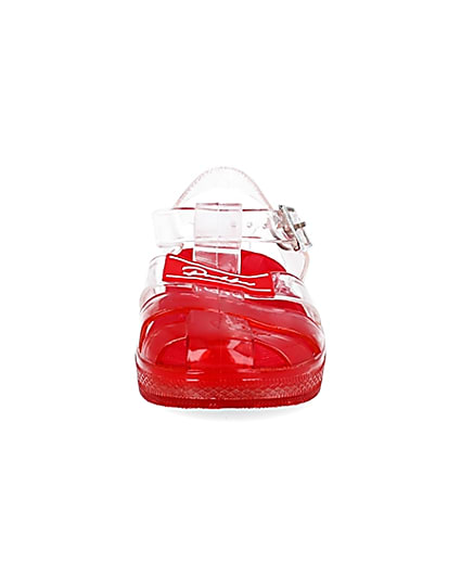 360 degree animation of product Mini boys red ombre jelly sandals frame-21