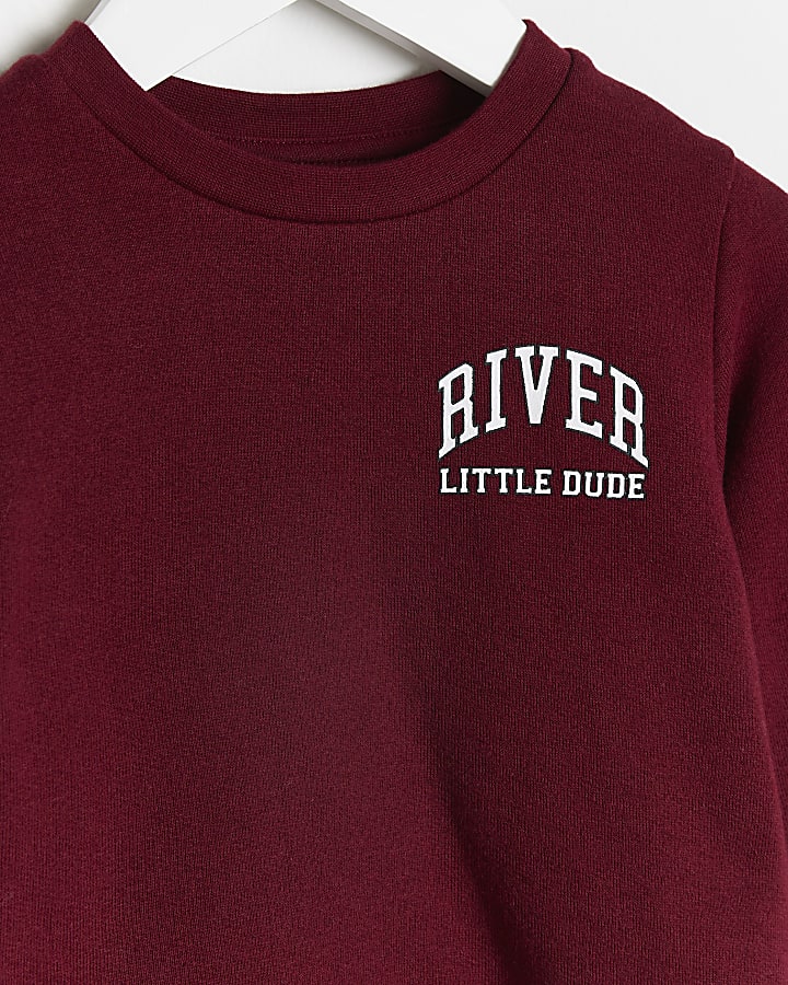 Mini boys red River sweatshirt
