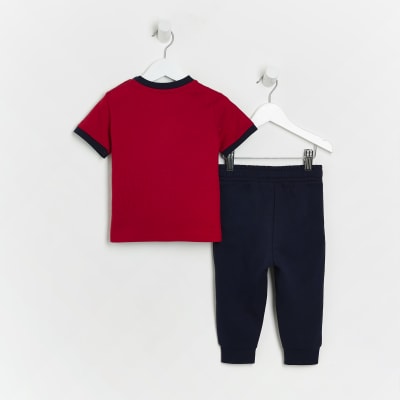 polo joggers red