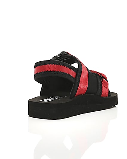 360 degree animation of product Mini boys red Velcro sandals frame-12