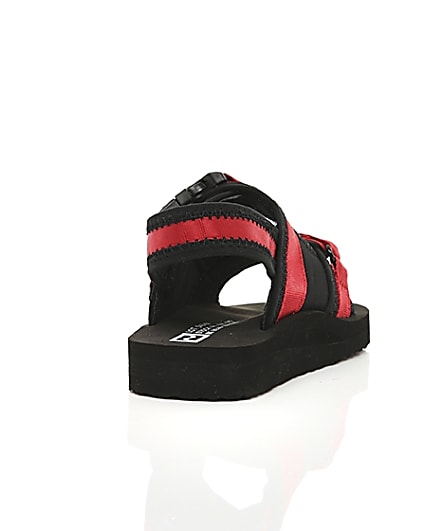 360 degree animation of product Mini boys red Velcro sandals frame-13