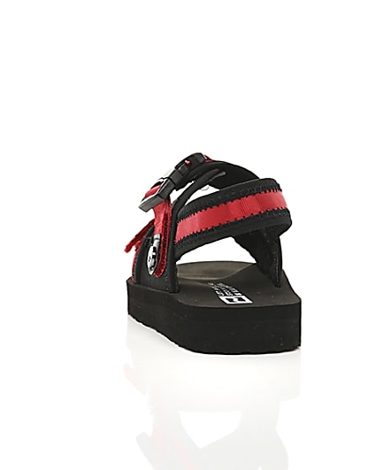 360 degree animation of product Mini boys red Velcro sandals frame-15