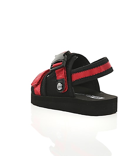 360 degree animation of product Mini boys red Velcro sandals frame-17