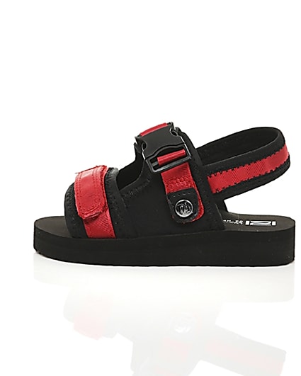 360 degree animation of product Mini boys red Velcro sandals frame-20