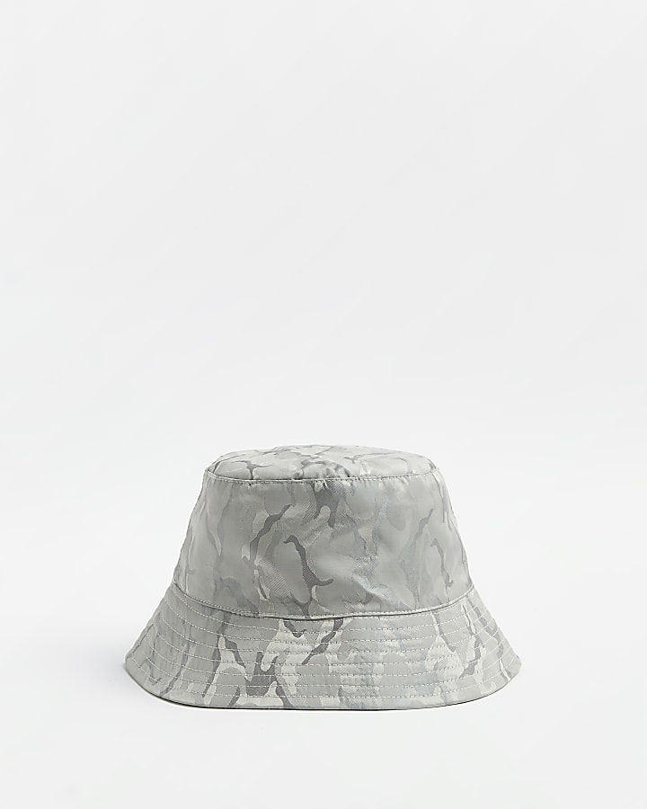 Mini boys stone camo print bucket hat