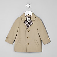 Mini boys stone lined lightweight mac coat