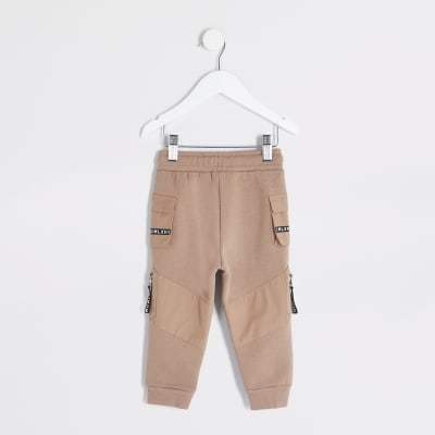 boys beige joggers