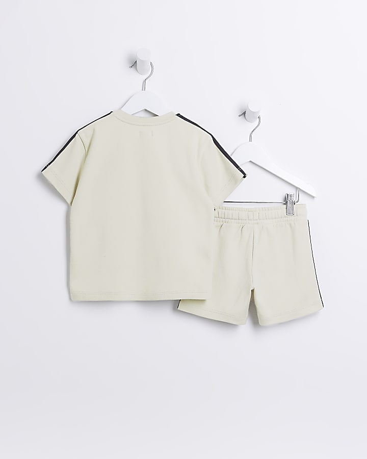 Mini Boys Stone Taped T-shirt and Shorts Set