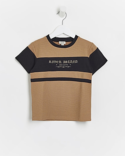 Mini Boys Stone Textured Graphic T-shirt