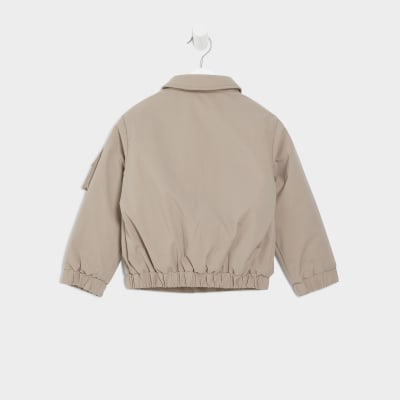 Mini boys stone zip up smart bomber jacket