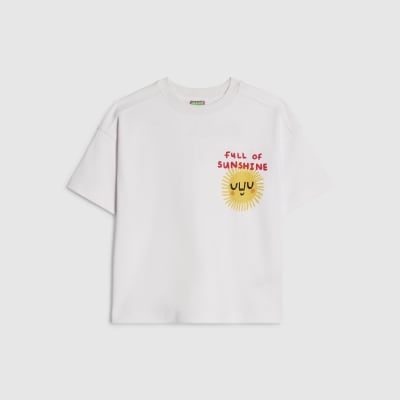 Mini Boys White Abbie Rosie Sunshine T-Shirt