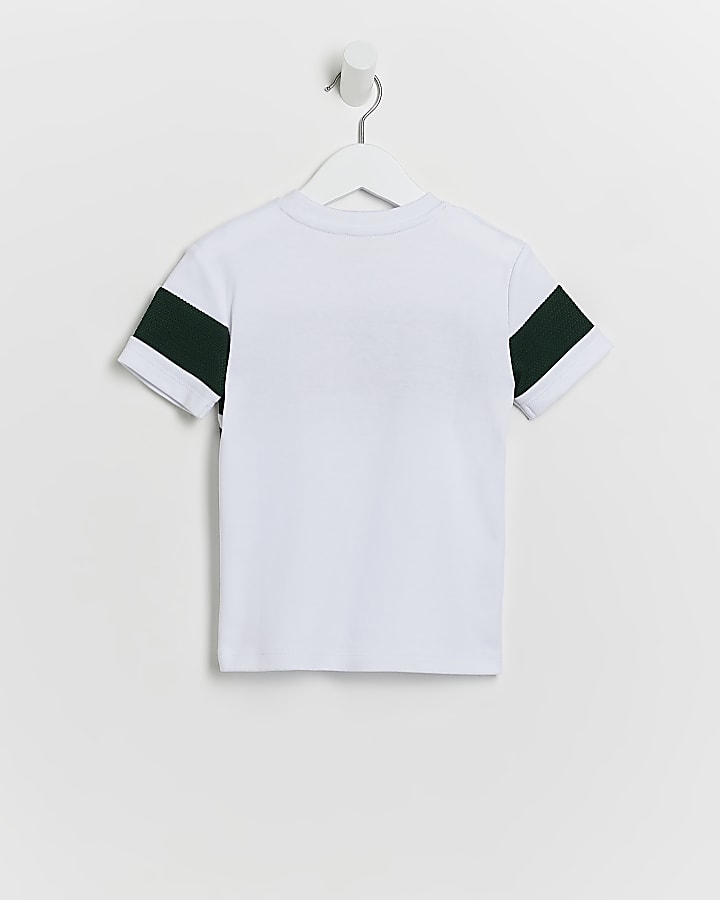 Mini boys White Chest Stripe t-shirt