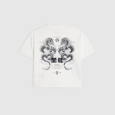 Mini Boys White Kanazawa Dragon T-Shirt