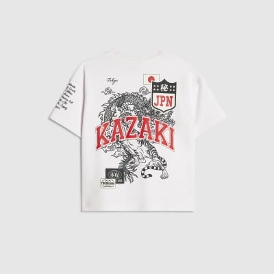 Mini Boys White Kazaki Japanese T-Shirt