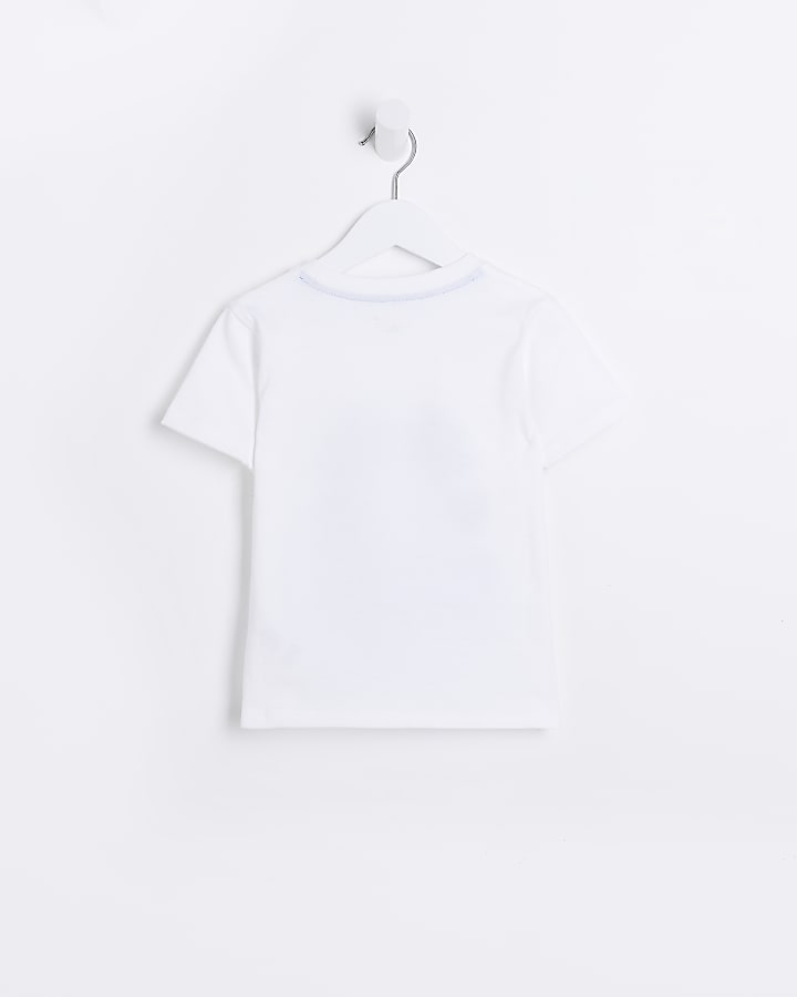 Mini Boys White Maison Riviera T-shirt