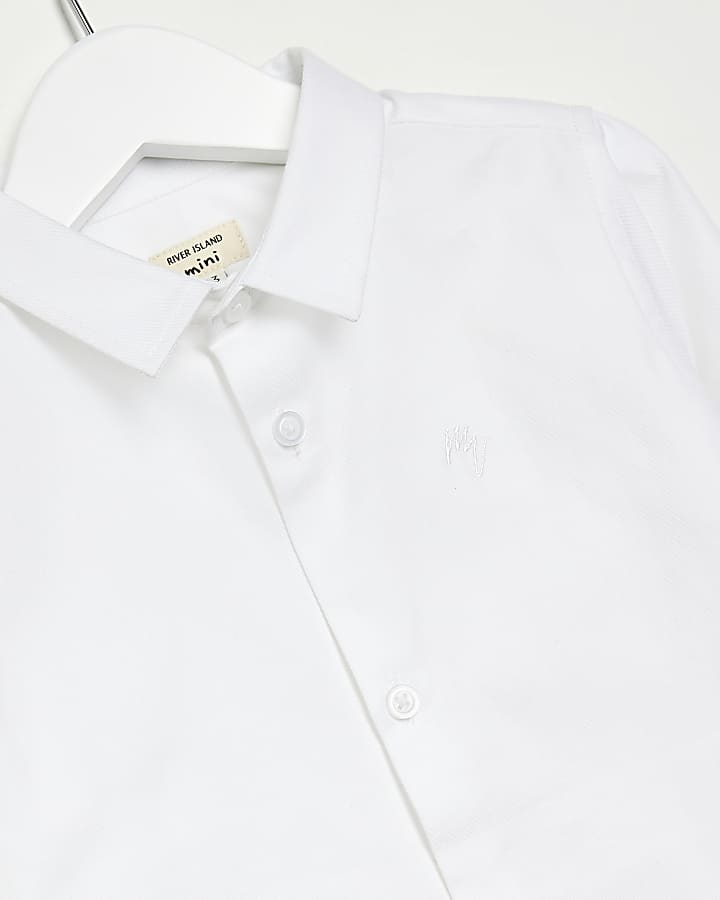 Mini boys White Maison RivieraTwill Shirt