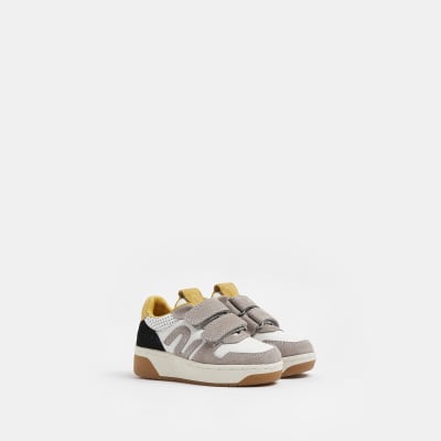 Mini boys white Nushu colour block trainers