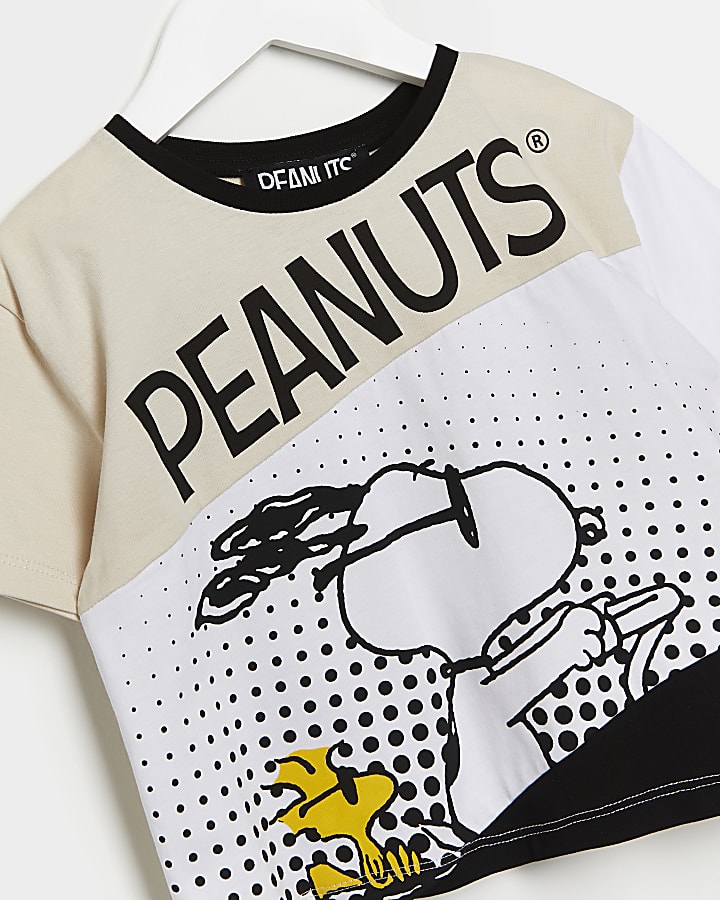 Mini boys white Peanuts graphic t-shirt