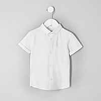 Mini boys white RI short sleeve shirt