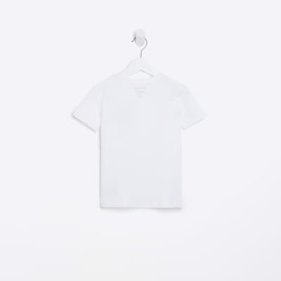 Mini Boys White Valentines Graphic T-shirt