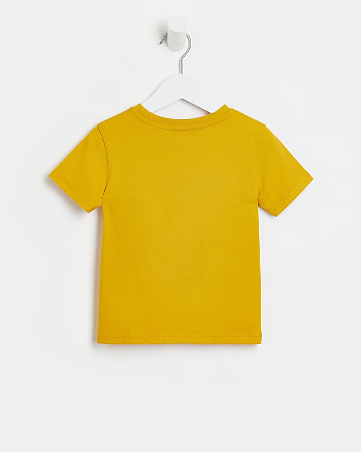 Mini boys yellow River branded t-shirt