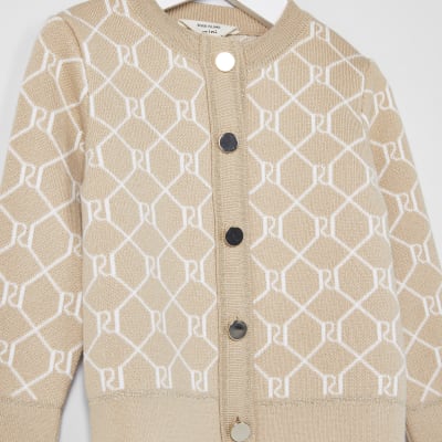 river island monogram cardigan