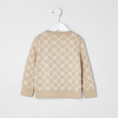 river island monogram cardigan