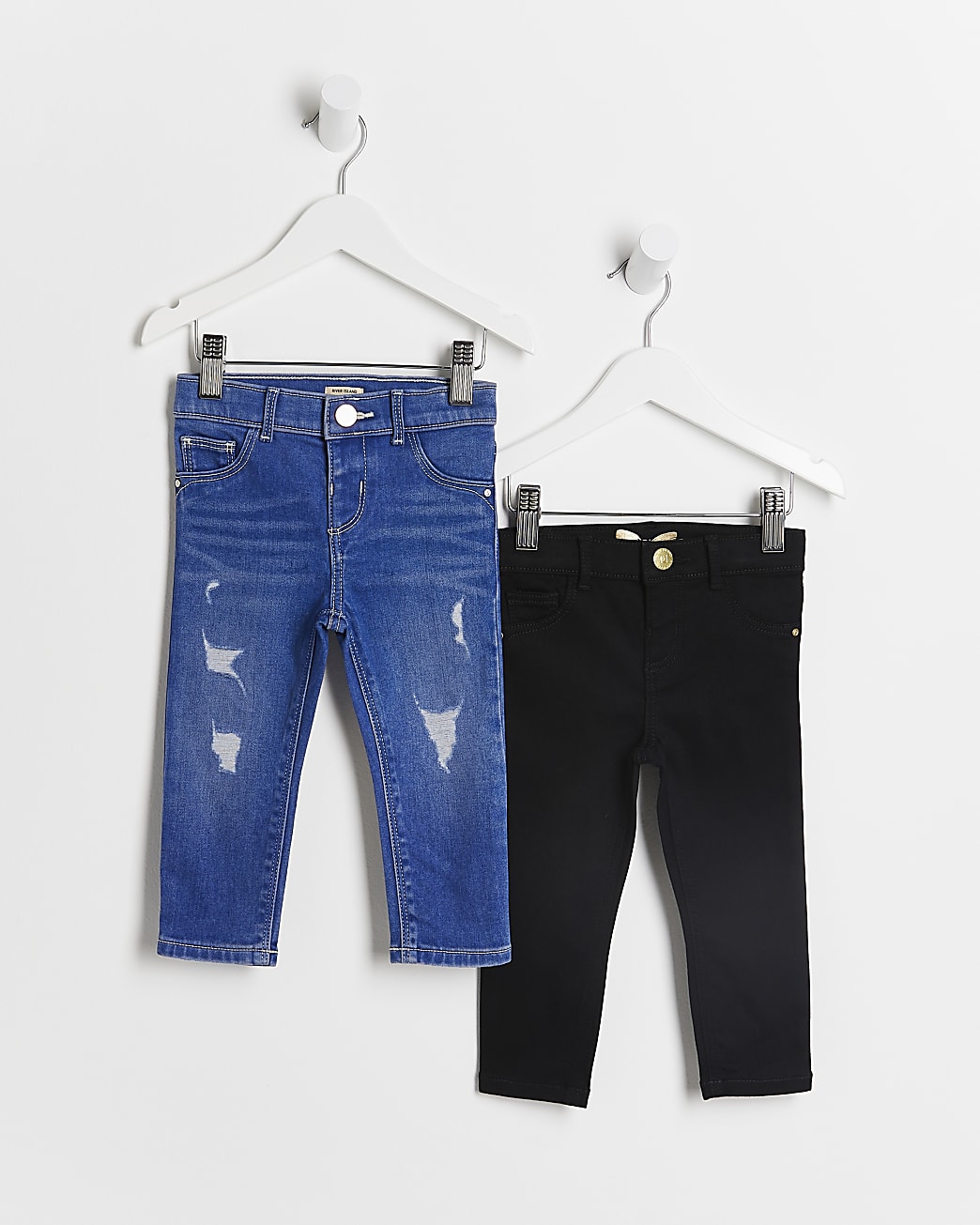 Mini girls black & blue Molly skinny jeans