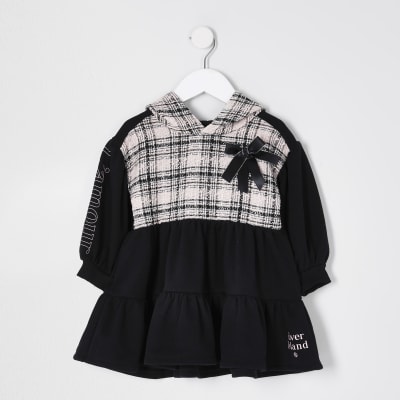 river island girls black dress