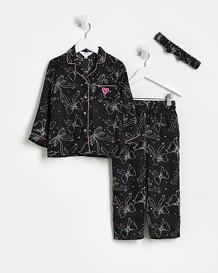 River Island Girls Clothing Loungewear Pajamas Mini girls printed pyjama set 