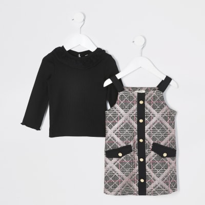 river island girls black dress