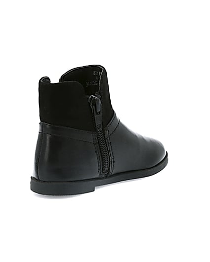 360 degree animation of product Mini girls black circle side zip boots frame-12