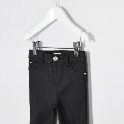 river island black coated molly jeggings