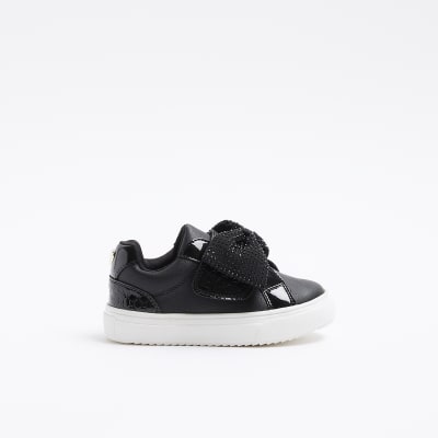 Girls black clearance trainer shoes