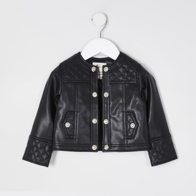 river island baby girl leather jacket